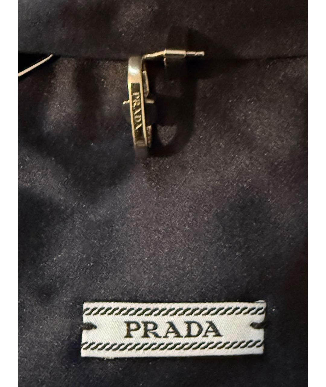 PRADA Серебряные металлические серьги, фото 8