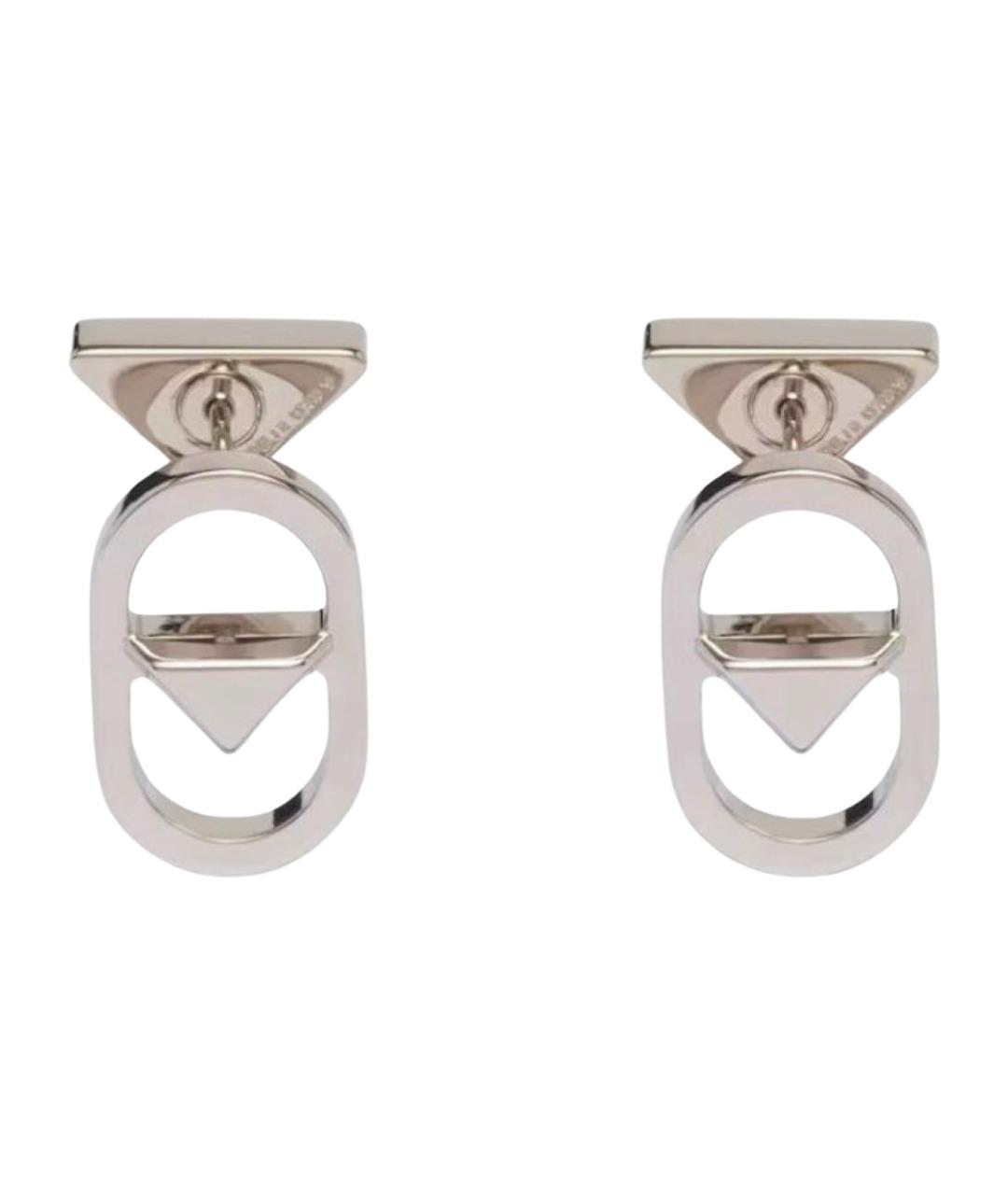 PRADA Серебряные металлические серьги, фото 1