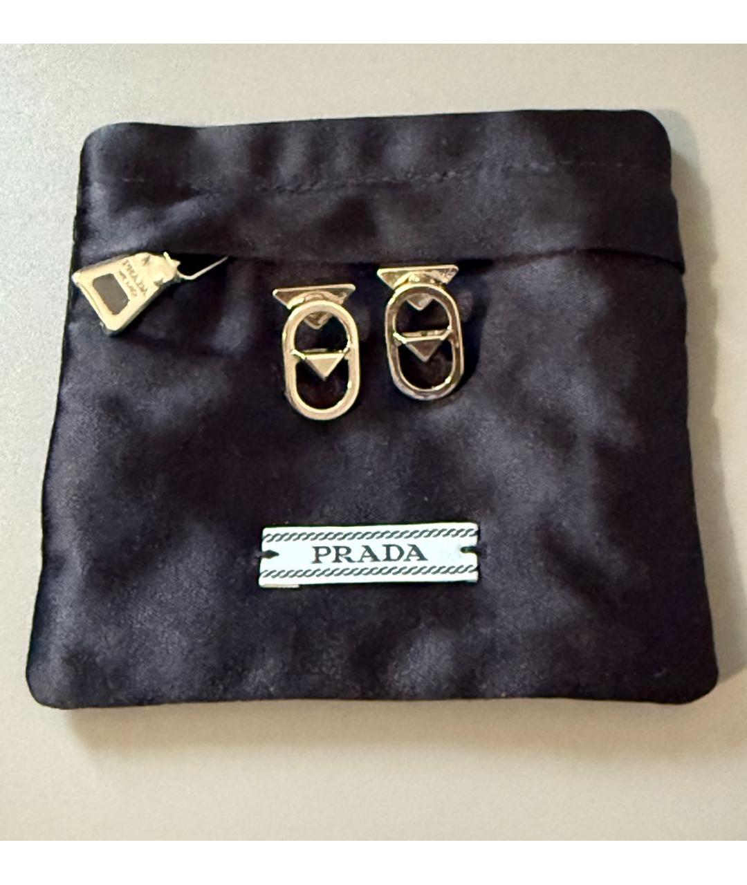 PRADA Серебряные металлические серьги, фото 7