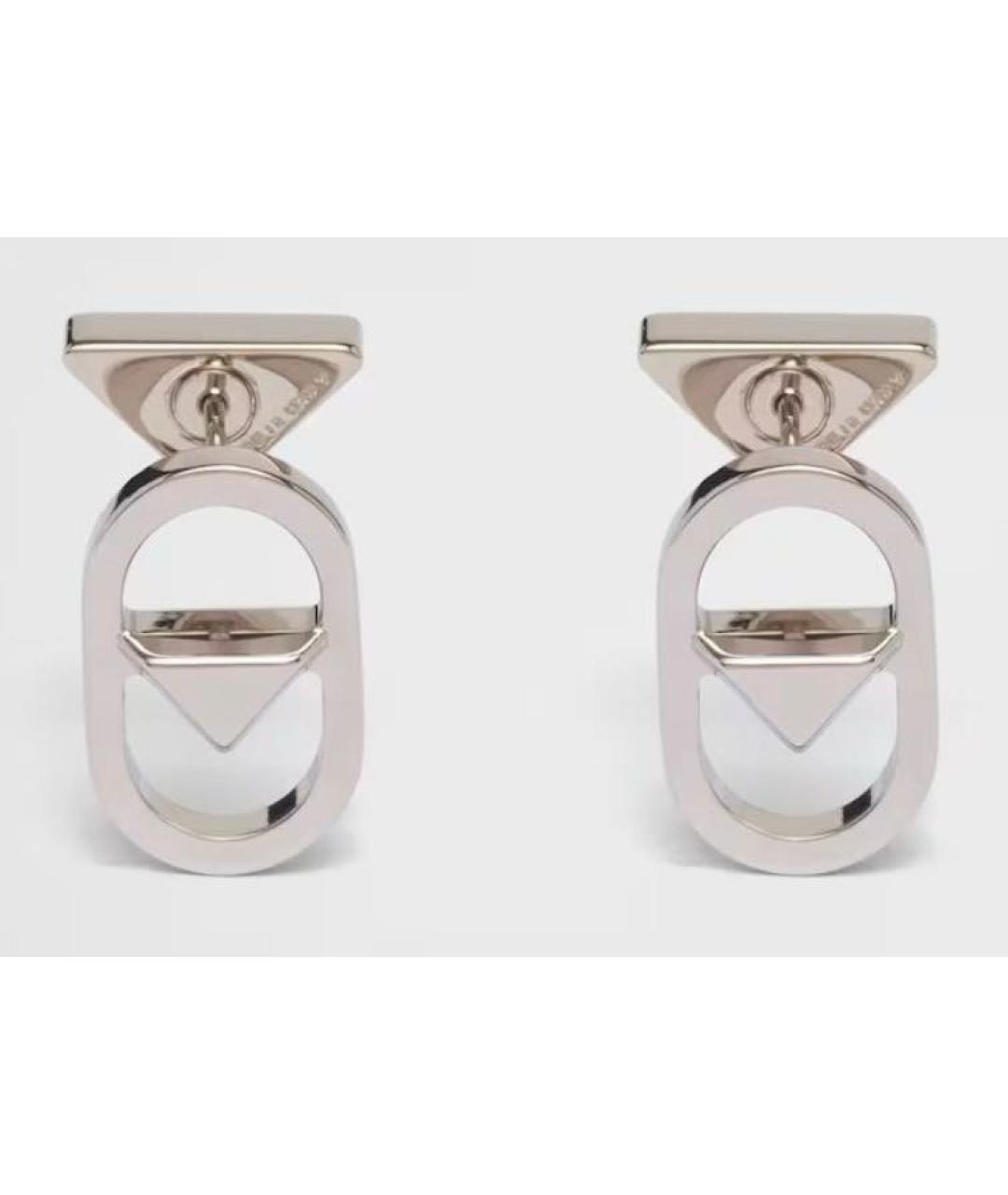 PRADA Серебряные металлические серьги, фото 9