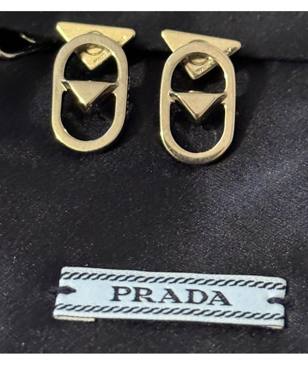 PRADA Серебряные металлические серьги, фото 2