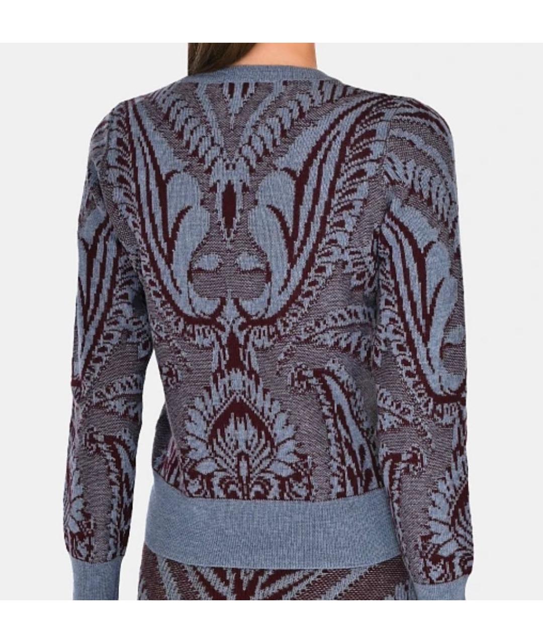 ETRO Синий шерстяной костюм с юбками, фото 3