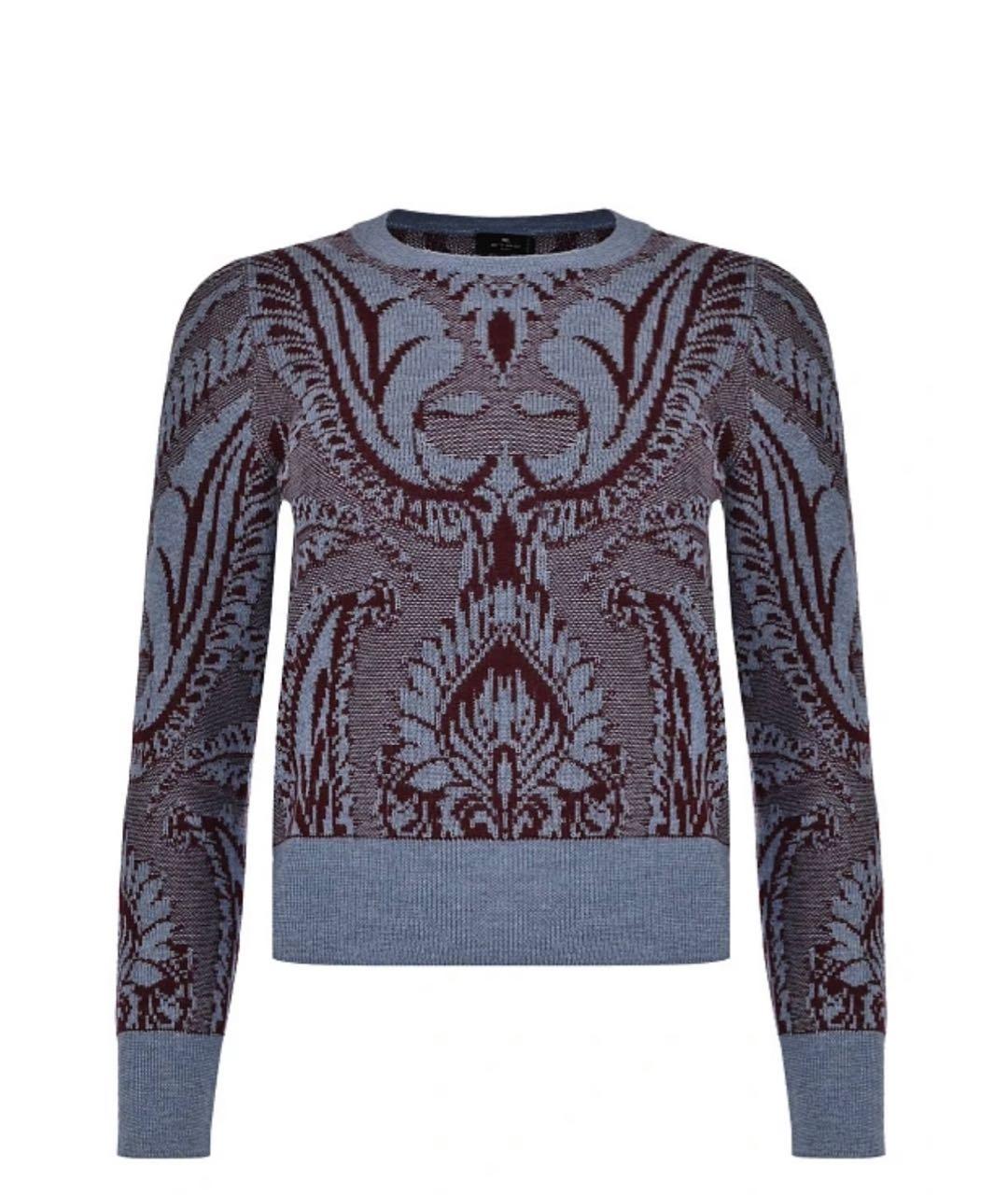 ETRO Синий шерстяной костюм с юбками, фото 5