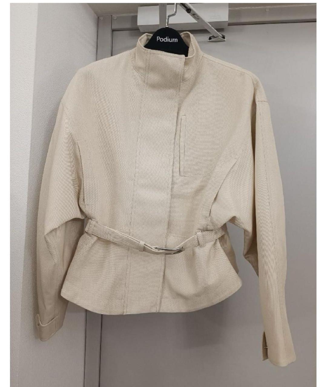 JACQUEMUS Бежевая полиэстеровая куртка, фото 6