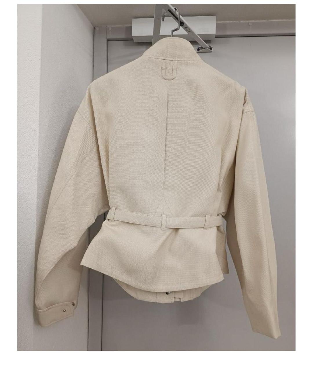 JACQUEMUS Бежевая полиэстеровая куртка, фото 2