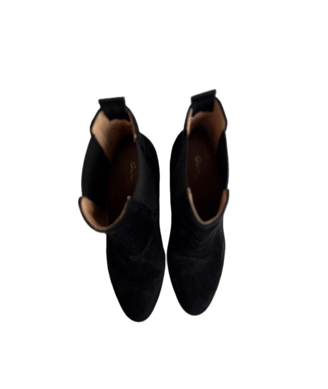 GIANVITO ROSSI Черные замшевые ботильоны, фото 3