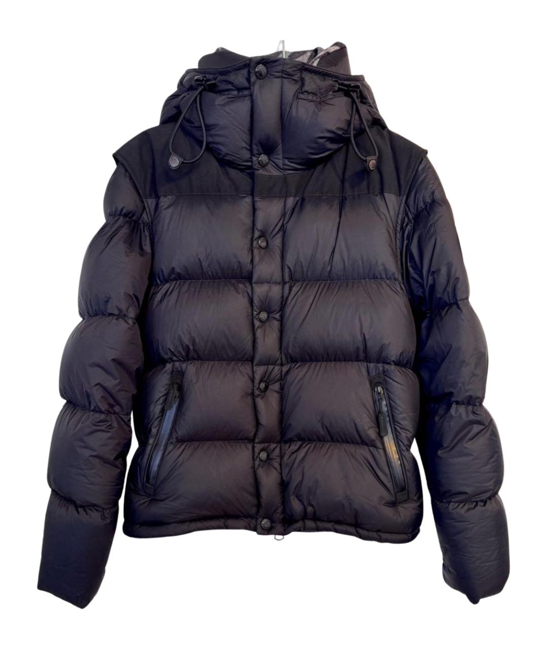 BURBERRY Черный полиамидовый пуховик, фото 1