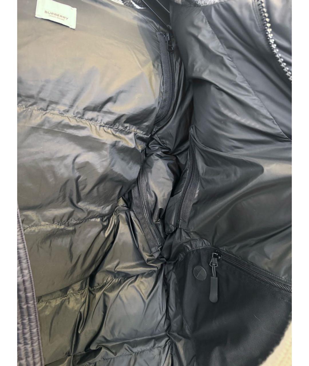 BURBERRY Черный полиамидовый пуховик, фото 5