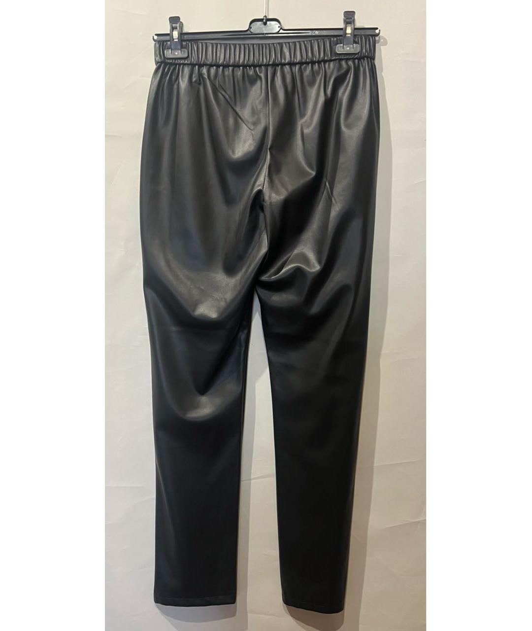 'S MAX MARA Черные полиэстеровые прямые брюки, фото 2