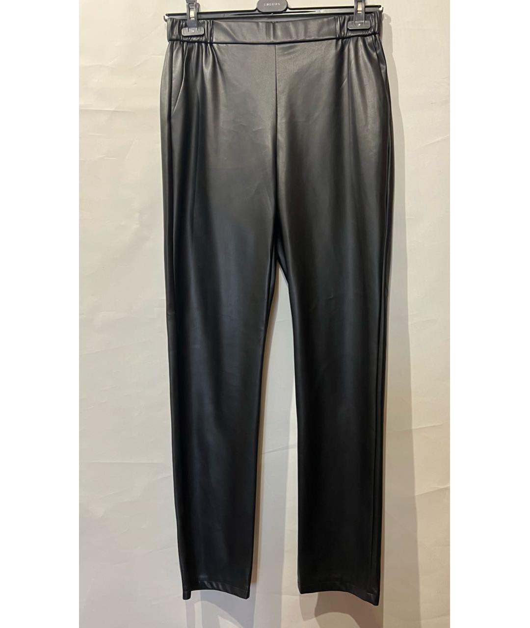 'S MAX MARA Черные полиэстеровые прямые брюки, фото 5