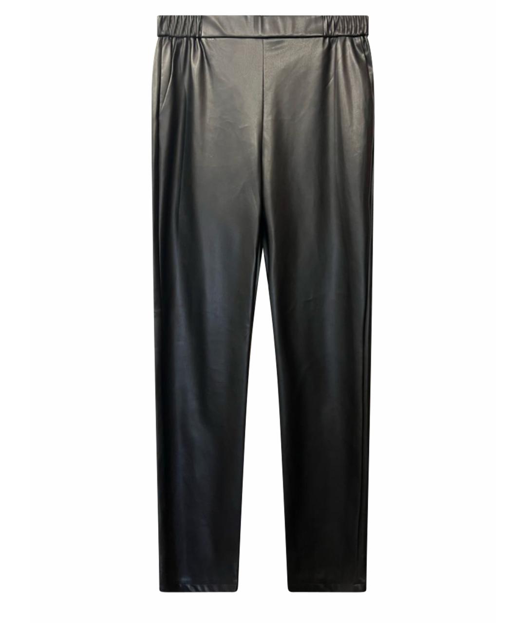 'S MAX MARA Черные полиэстеровые прямые брюки, фото 1