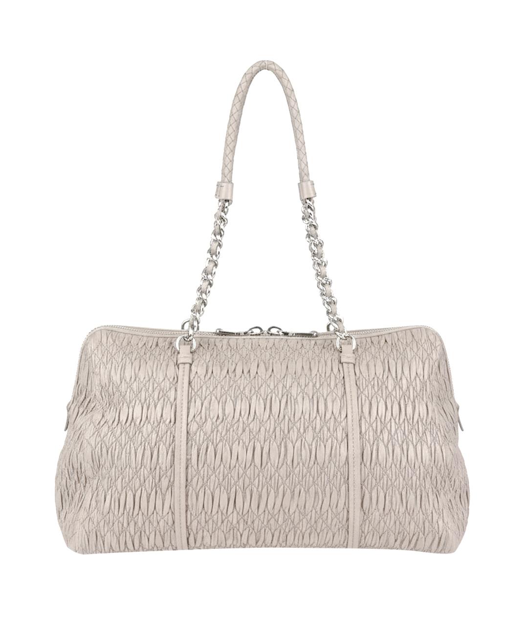 MIU MIU Бежевая кожаная сумка через плечо, фото 1