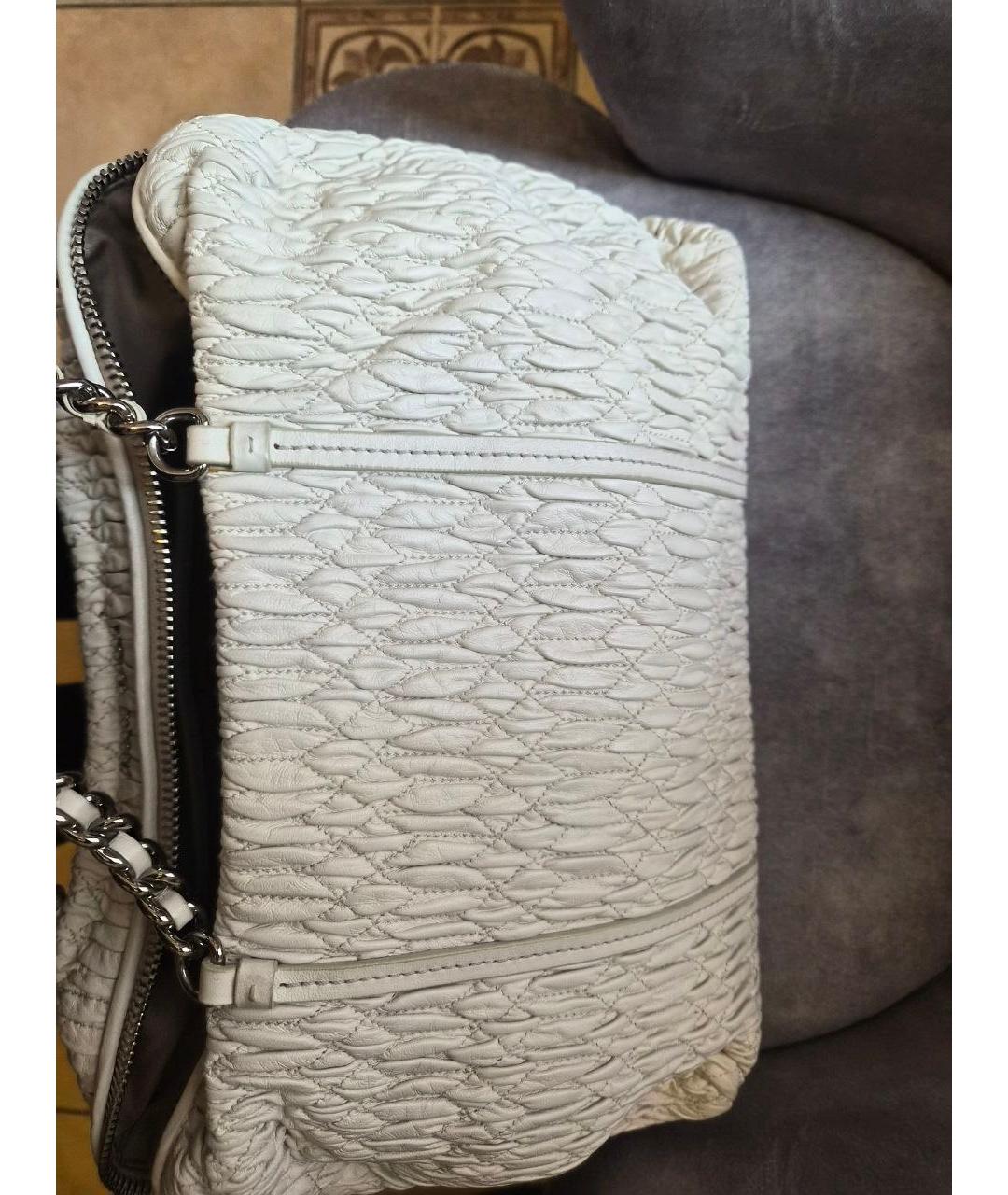 MIU MIU Бежевая кожаная сумка через плечо, фото 3