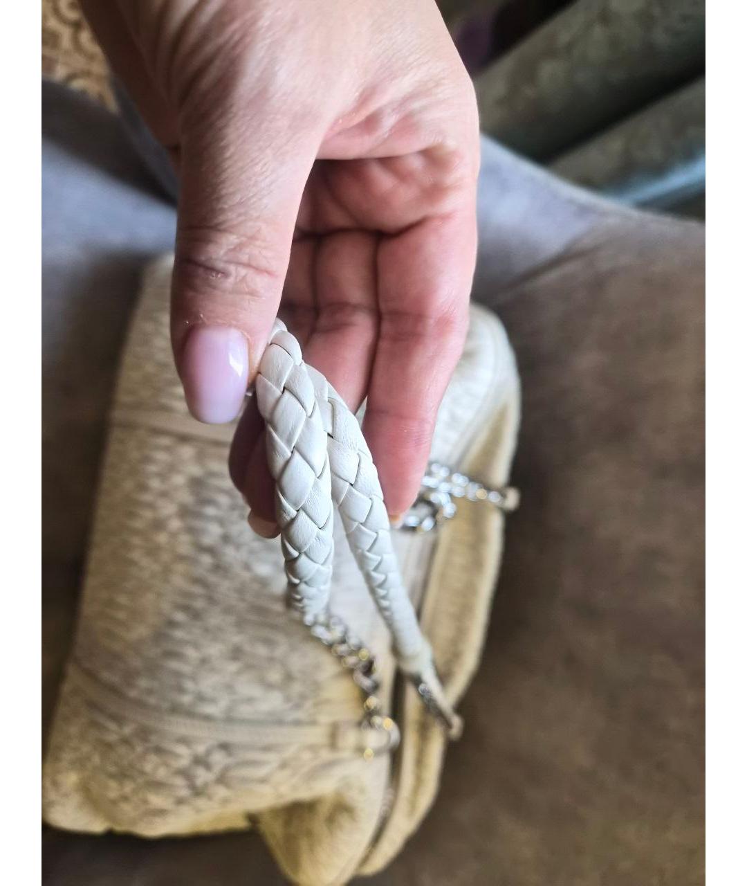 MIU MIU Бежевая кожаная сумка через плечо, фото 9