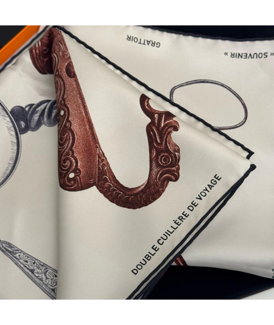 HERMES Мульти шелковый платок, фото 4