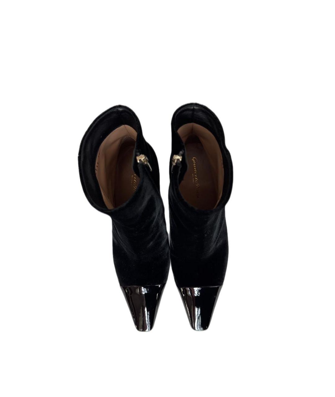 GIANVITO ROSSI Черные кожаные ботильоны, фото 3