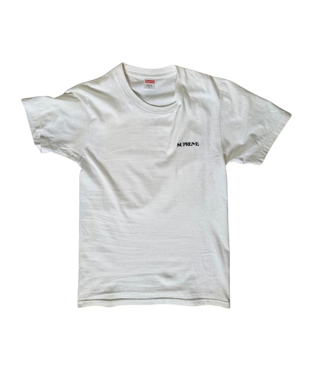SUPREME Белая хлопковая футболка, фото 1