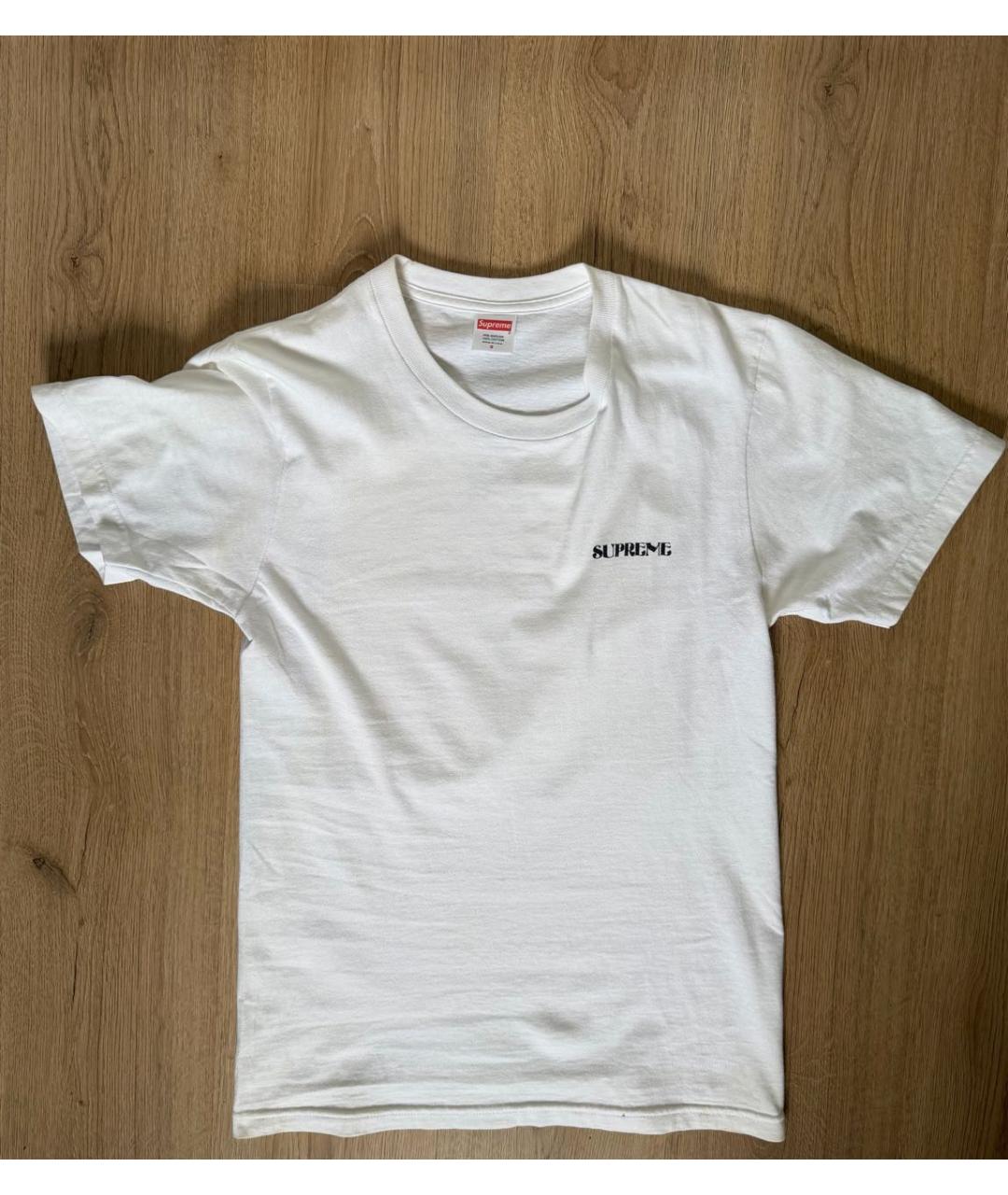 SUPREME Белая хлопковая футболка, фото 7