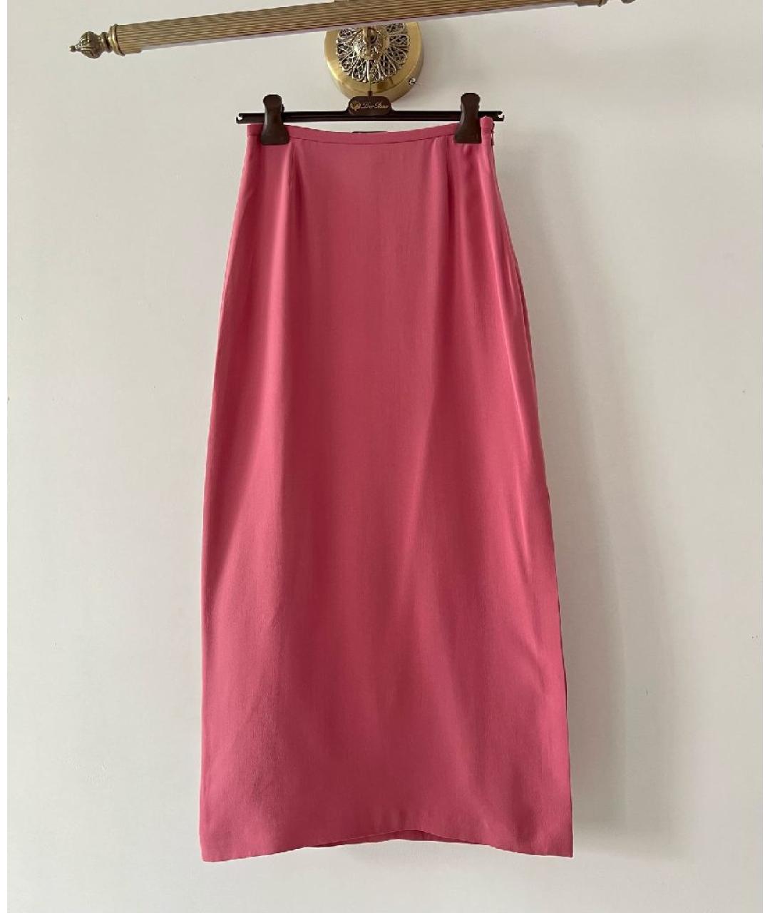 LORO PIANA Коралловая юбка макси, фото 5