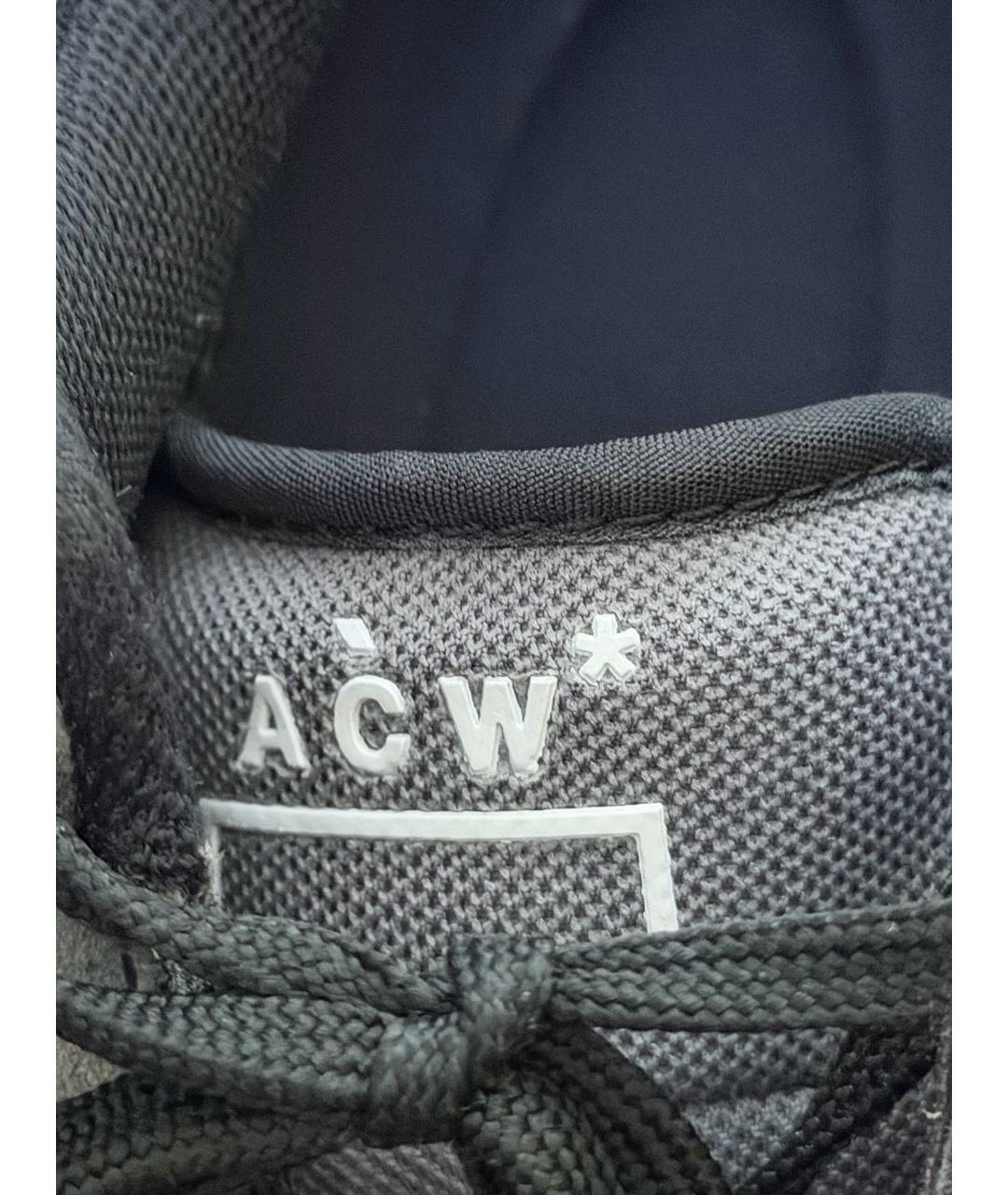 NIKE Черные кожаные низкие кроссовки / кеды, фото 7