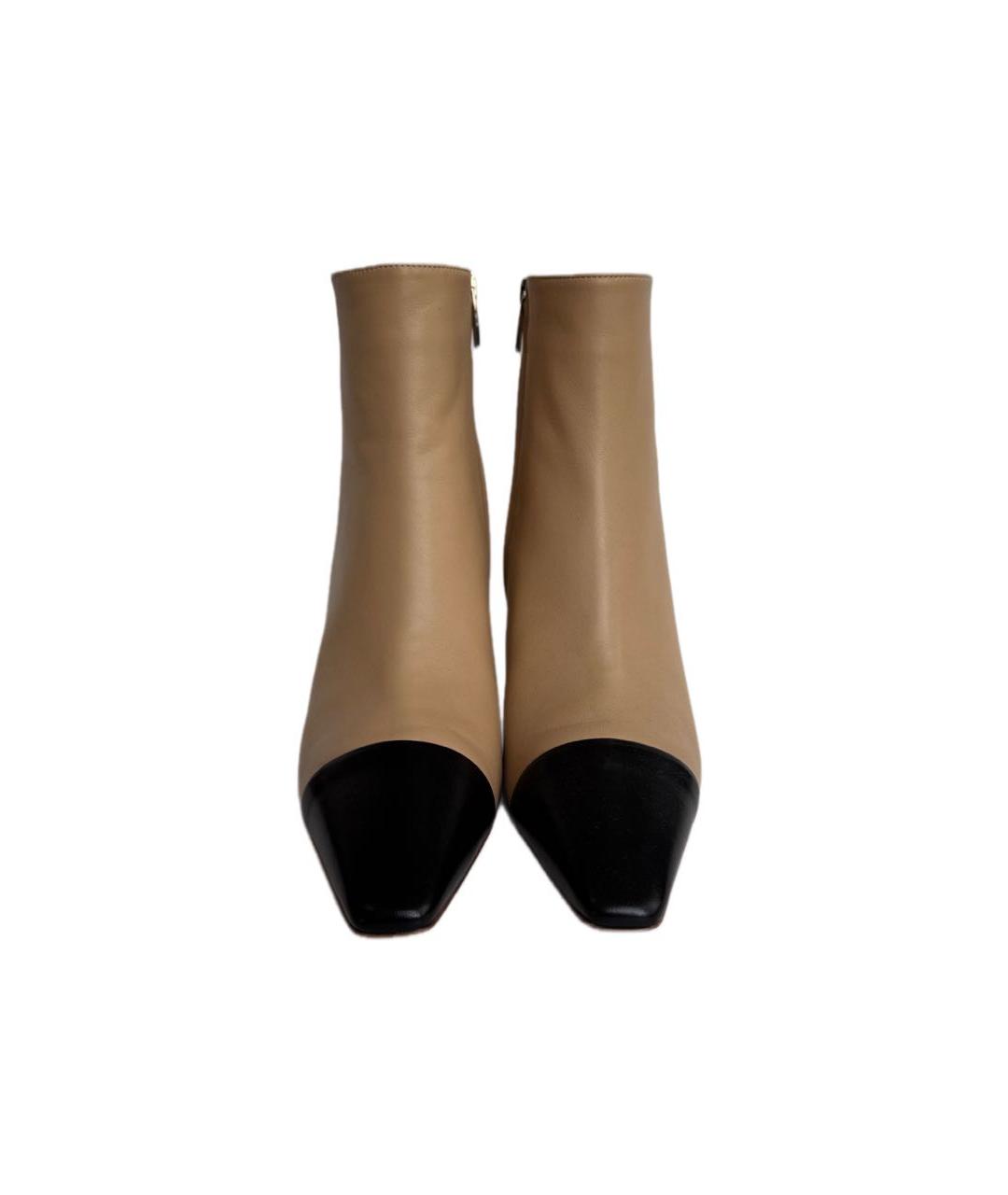 GIANVITO ROSSI Бежевые кожаные ботильоны, фото 2