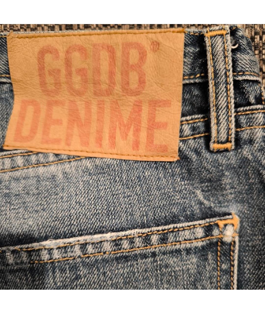 GOLDEN GOOSE DELUXE BRAND Синие хлопковые джинсы слим, фото 6