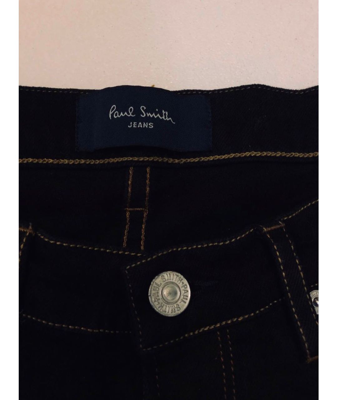 PAUL SMITH Темно-синие хлопко-эластановые джинсы слим, фото 8