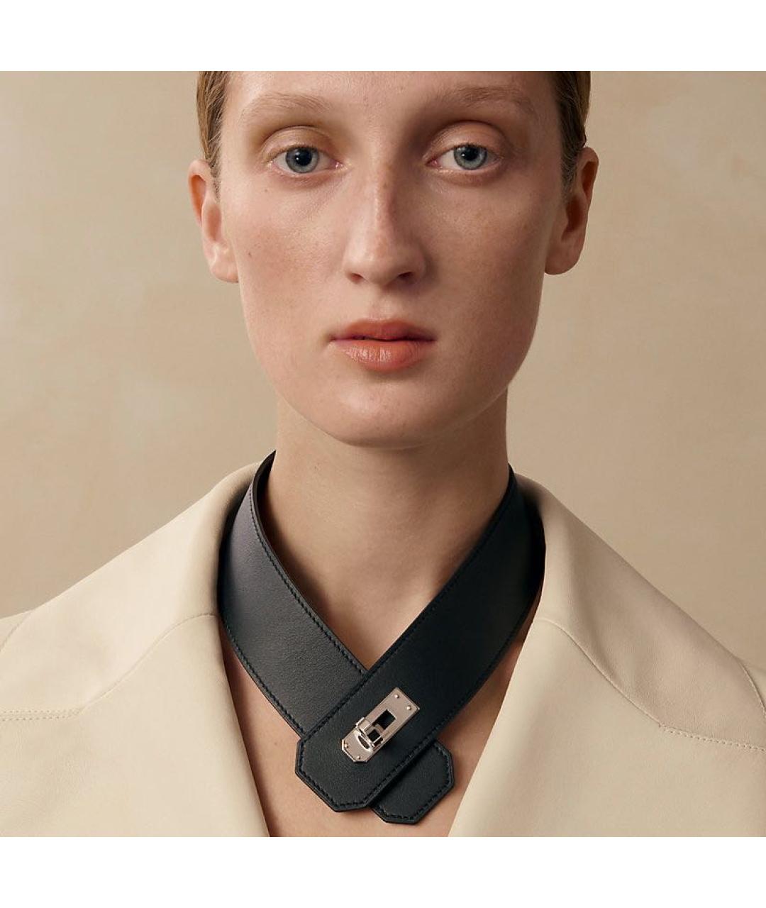 HERMES Черный чокер, фото 3