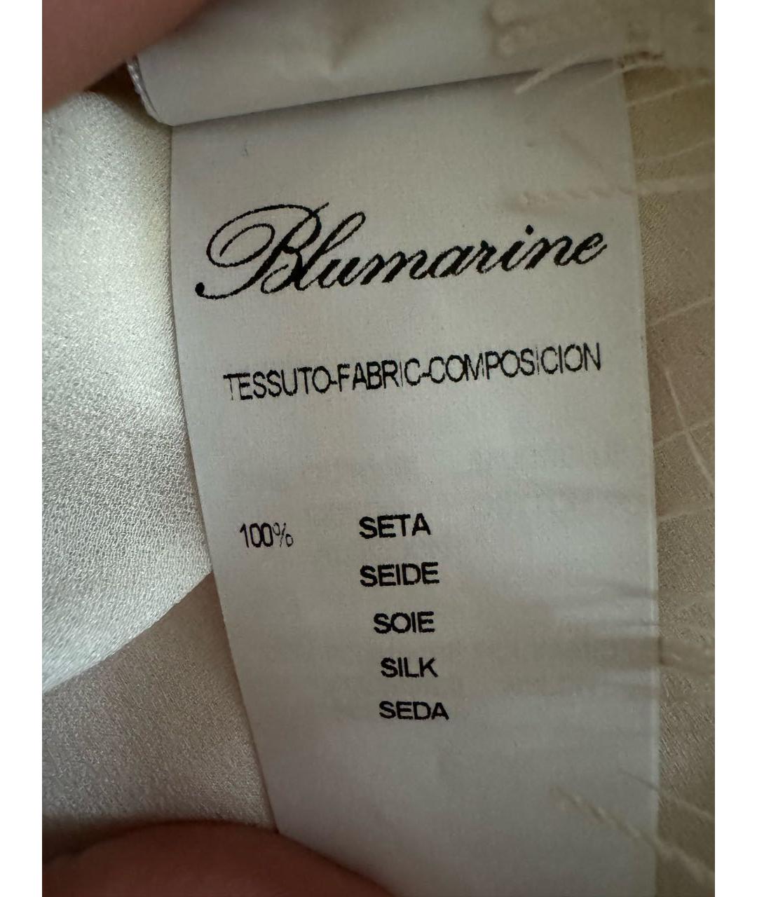 BLUMARINE Белая шелковая блузы, фото 4