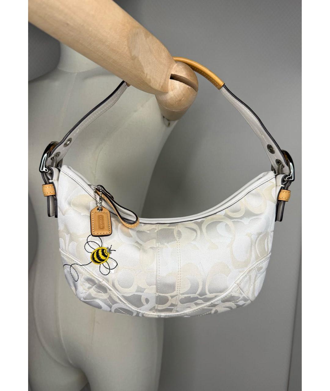 COACH Белая сумка с короткими ручками, фото 9