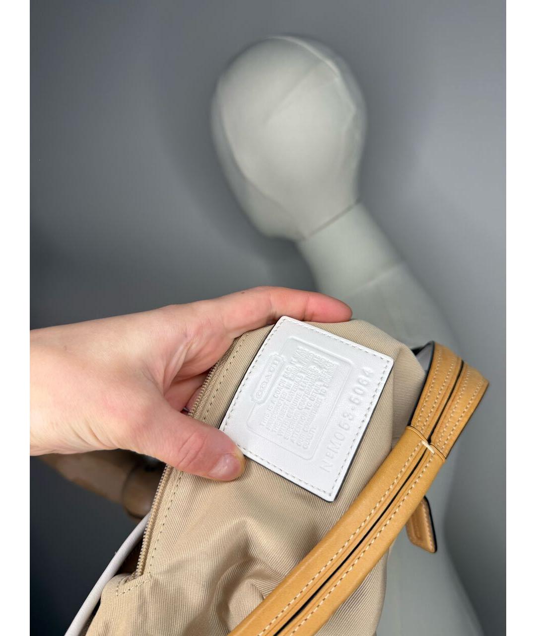 COACH Белая сумка с короткими ручками, фото 7