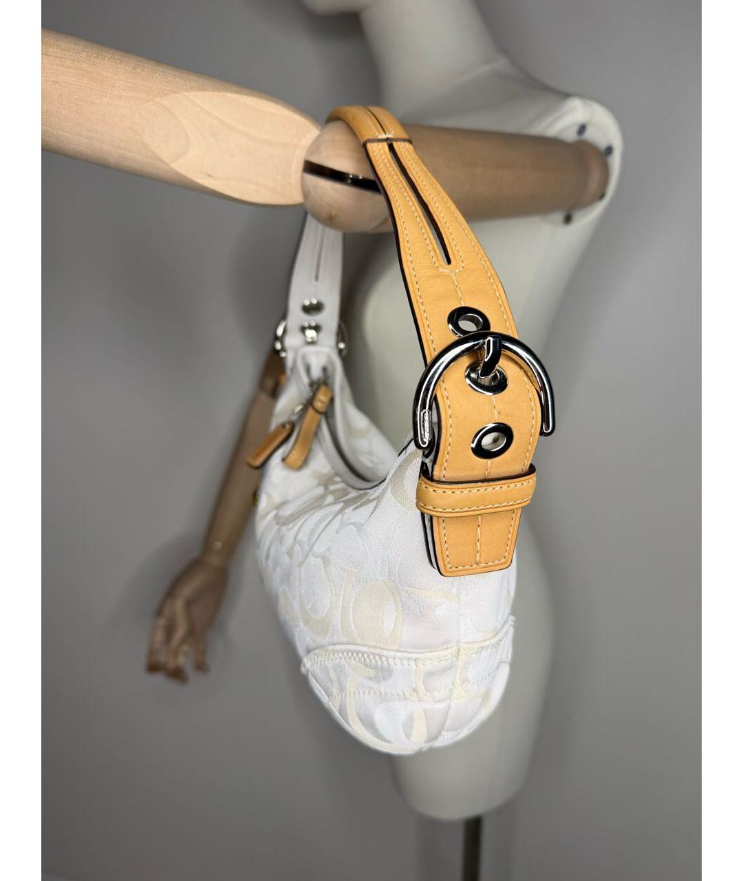 COACH Белая сумка с короткими ручками, фото 3