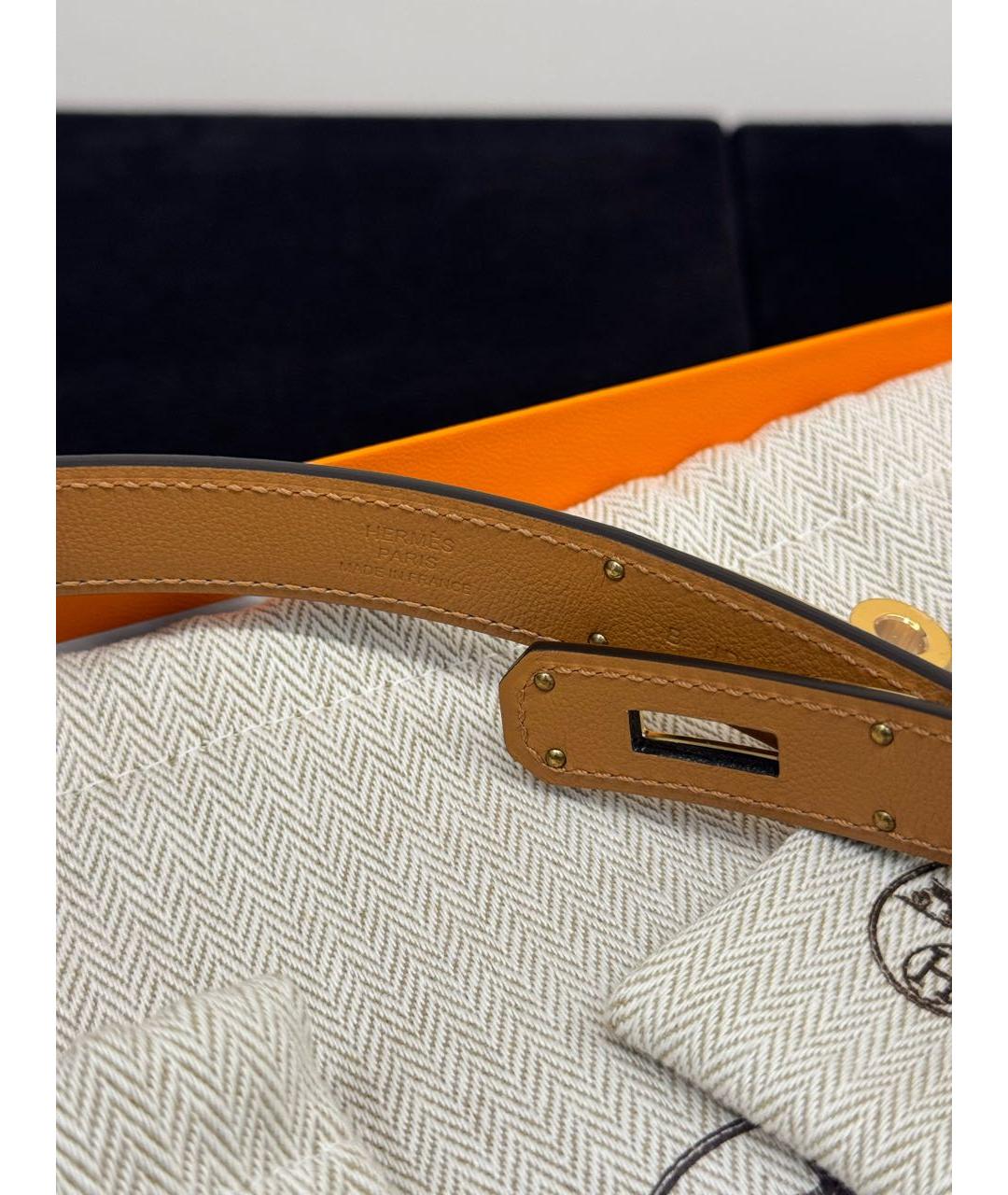HERMES Черный кожаный ремень, фото 5