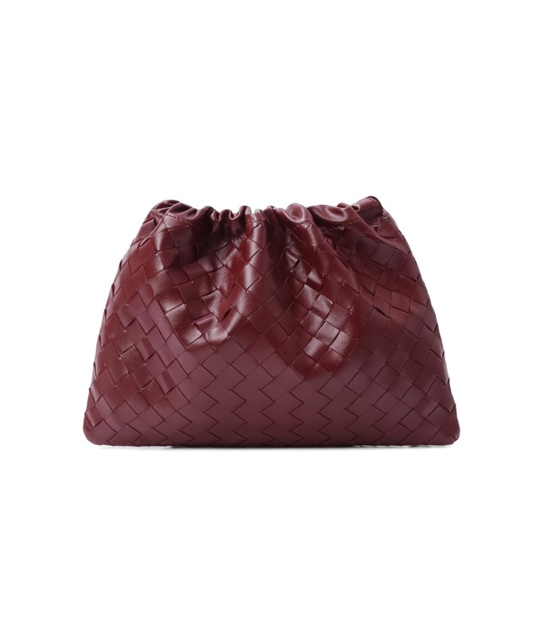 BOTTEGA VENETA Бордовая кожаная сумка через плечо, фото 1