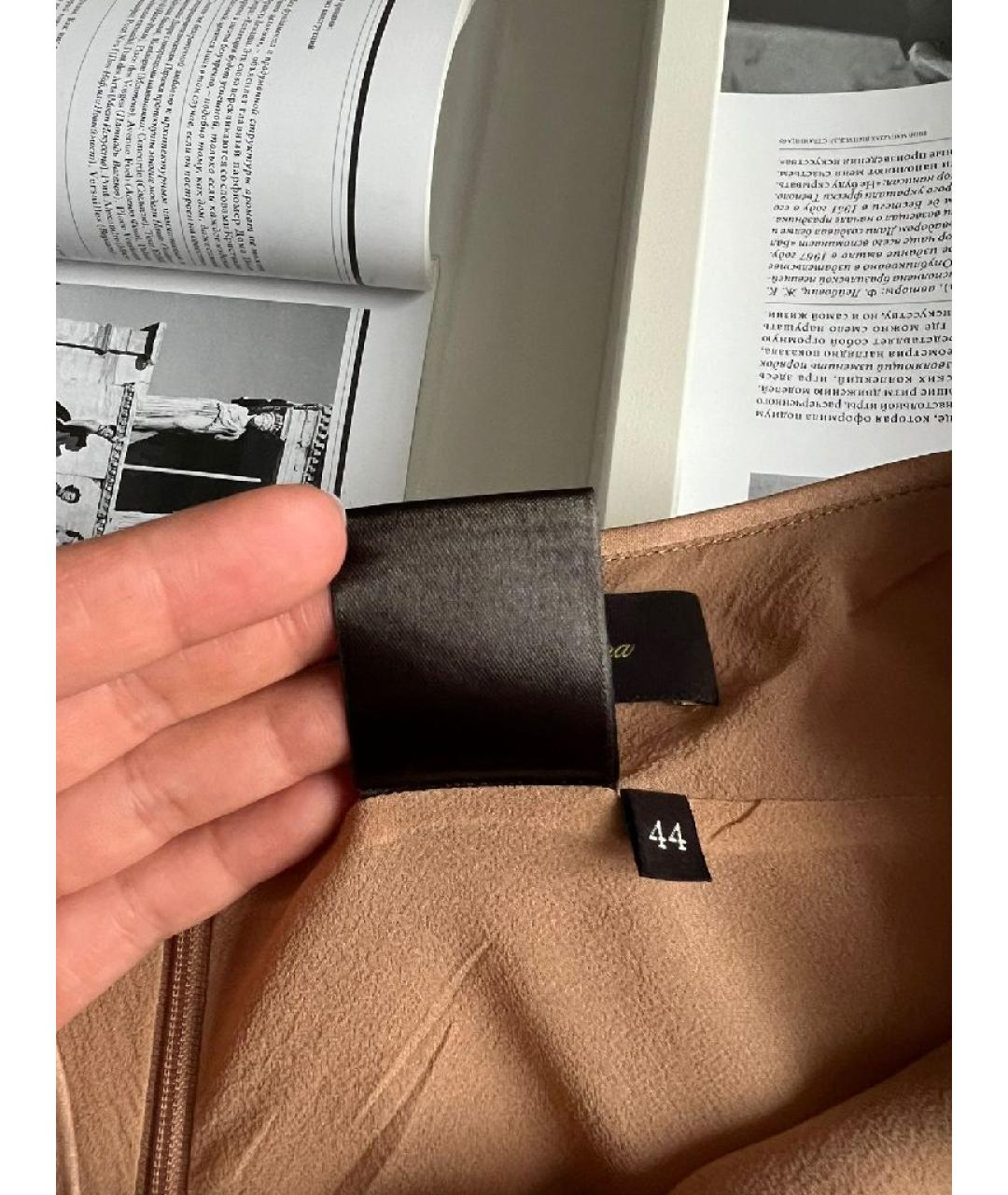 LORO PIANA Коричневая юбка макси, фото 4
