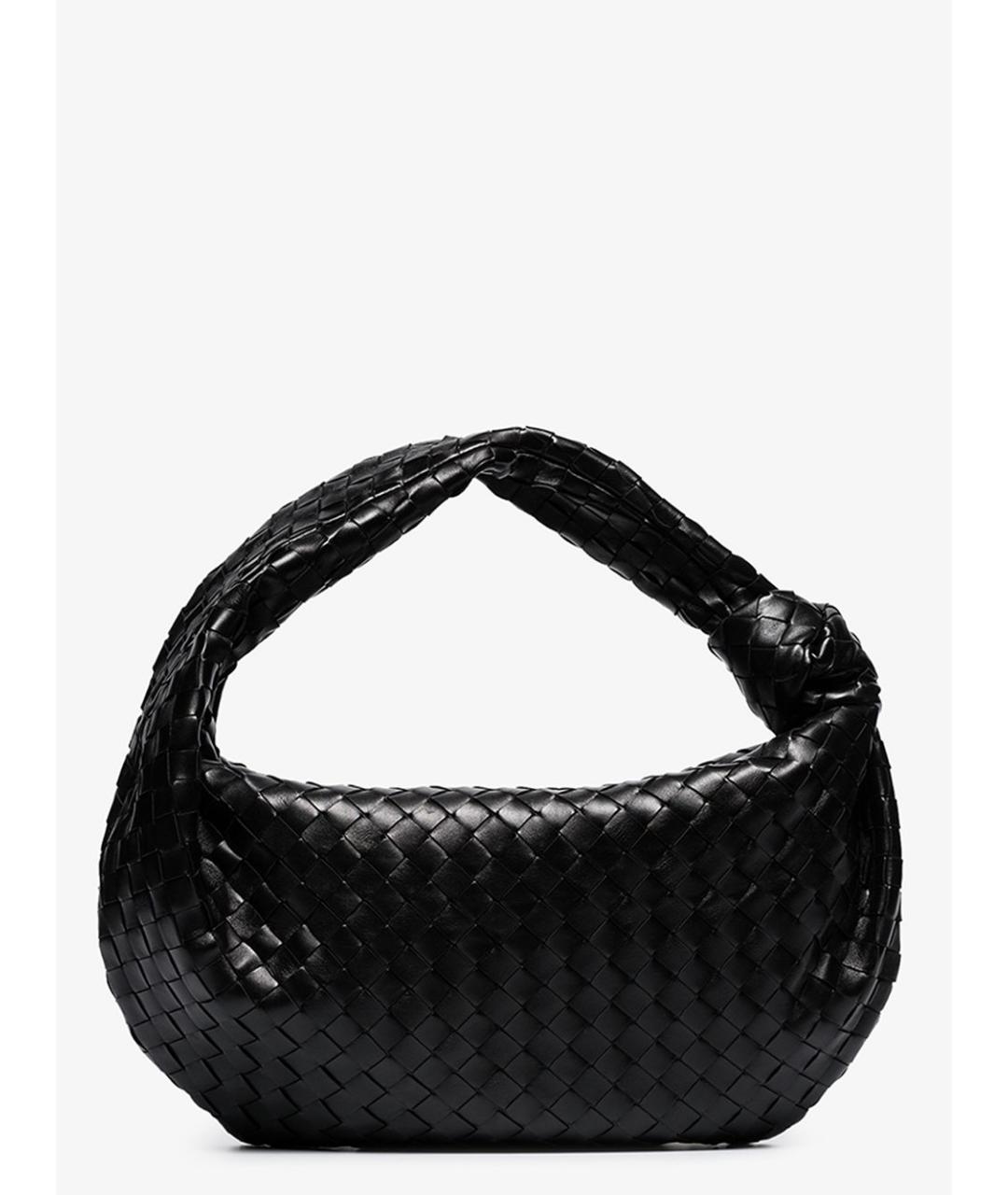 BOTTEGA VENETA Черная кожаная сумка через плечо, фото 2