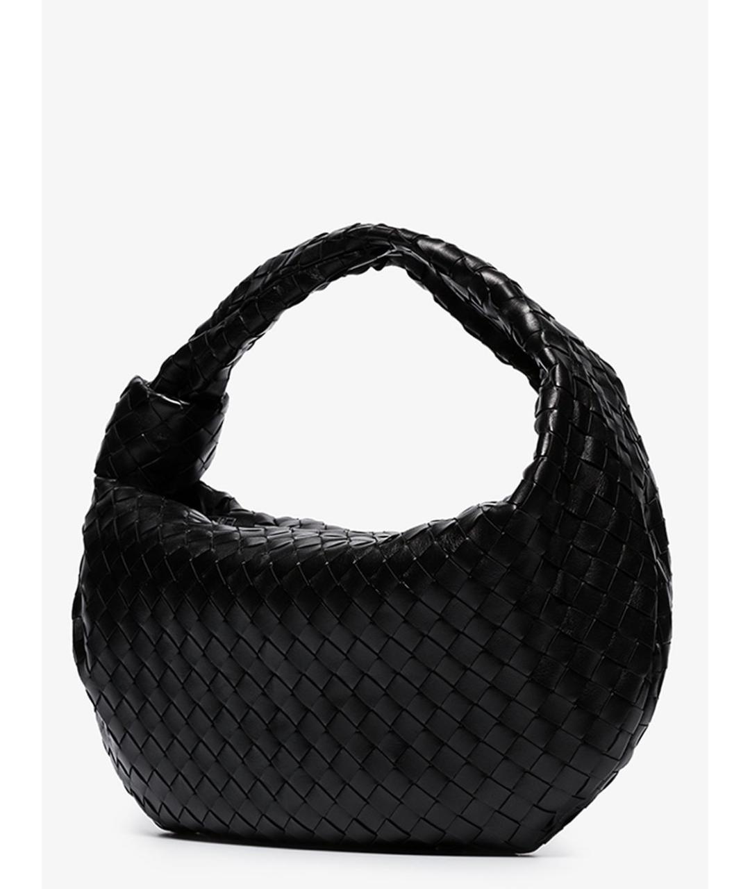 BOTTEGA VENETA Черная кожаная сумка через плечо, фото 3