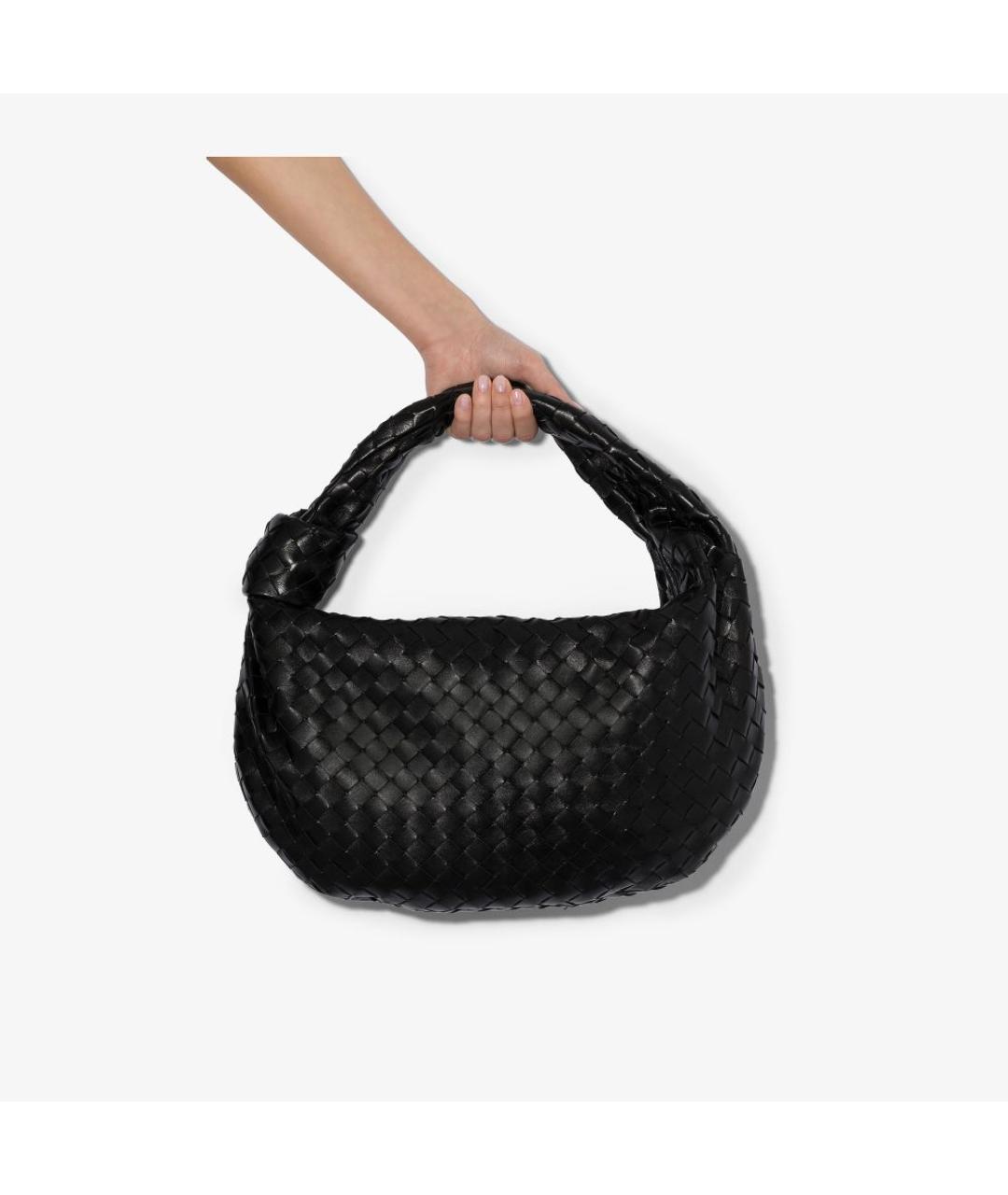 BOTTEGA VENETA Черная кожаная сумка через плечо, фото 7