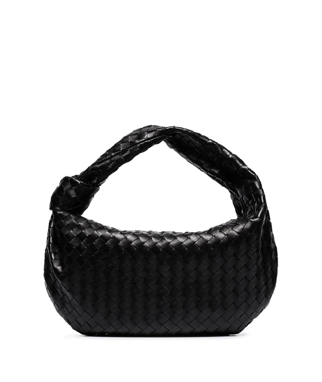 BOTTEGA VENETA Черная кожаная сумка через плечо, фото 1