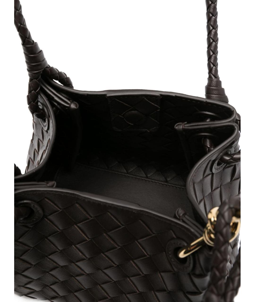 BOTTEGA VENETA Коричневая кожаная сумка тоут, фото 5