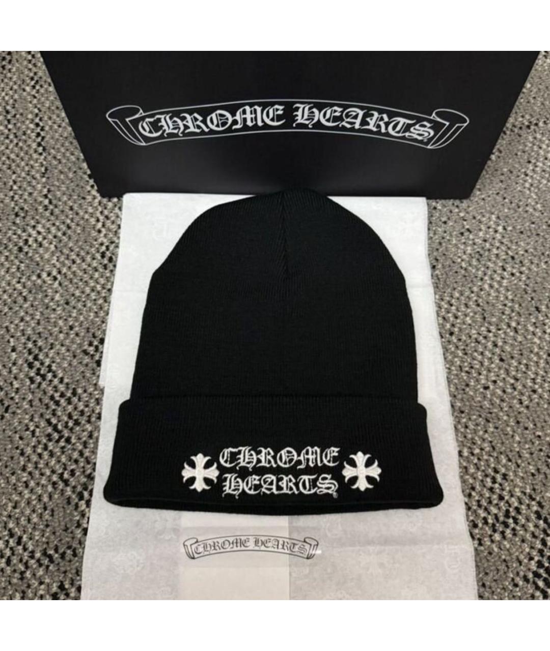 CHROME HEARTS Черная шапка, фото 2
