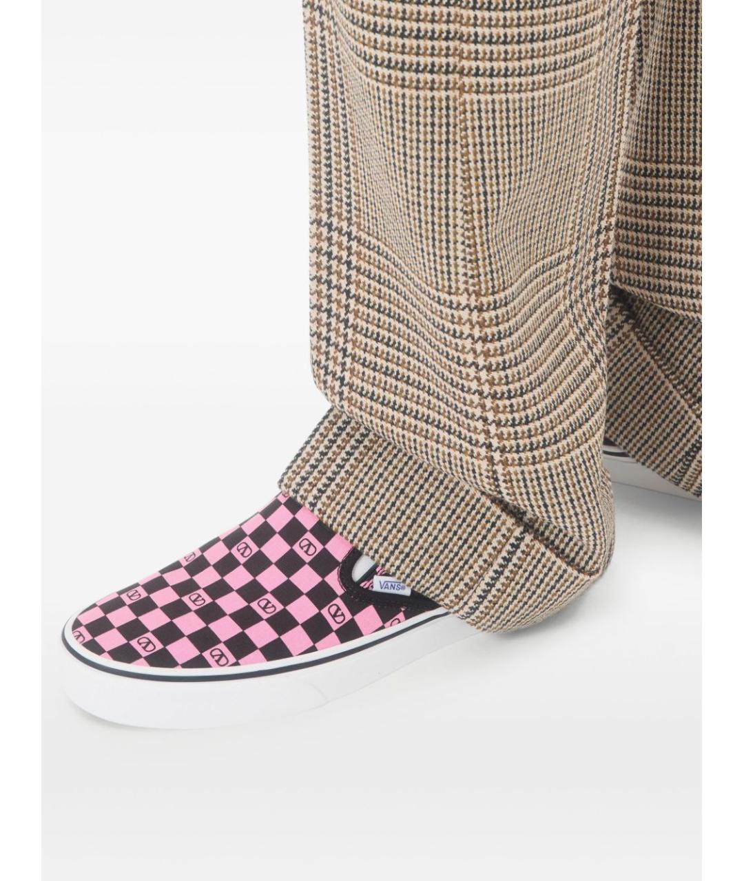 VALENTINO Розовые текстильные слипоны, фото 5