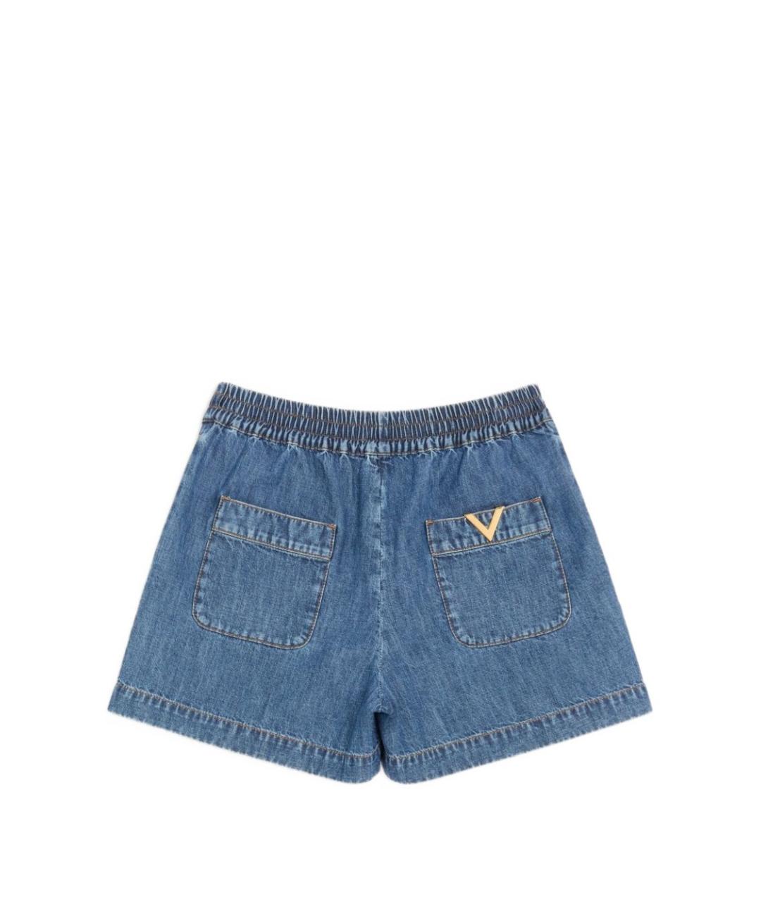 VALENTINO Синие хлопковые шорты, фото 2