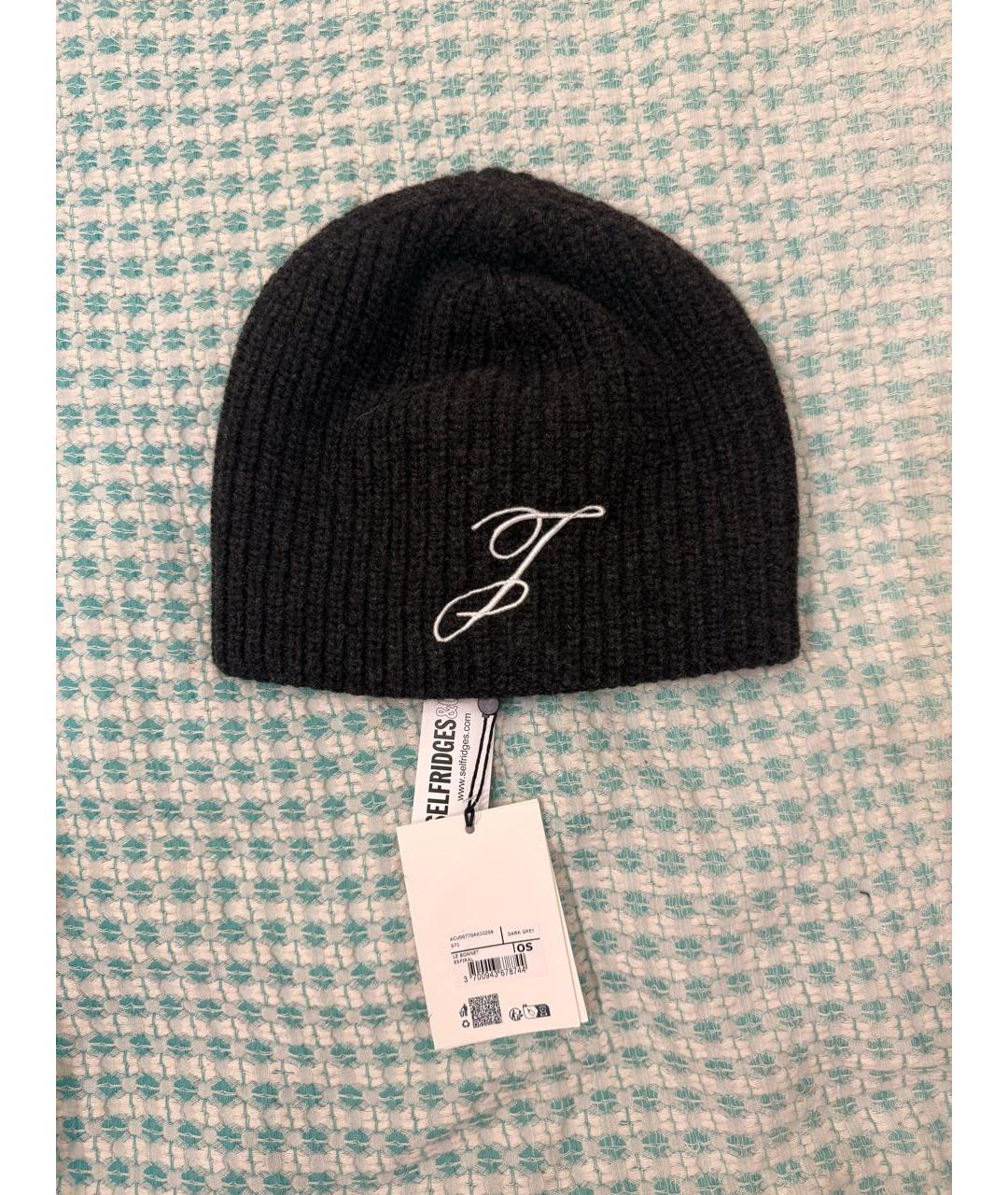 JACQUEMUS Антрацитовая шерстяная шапка, фото 2