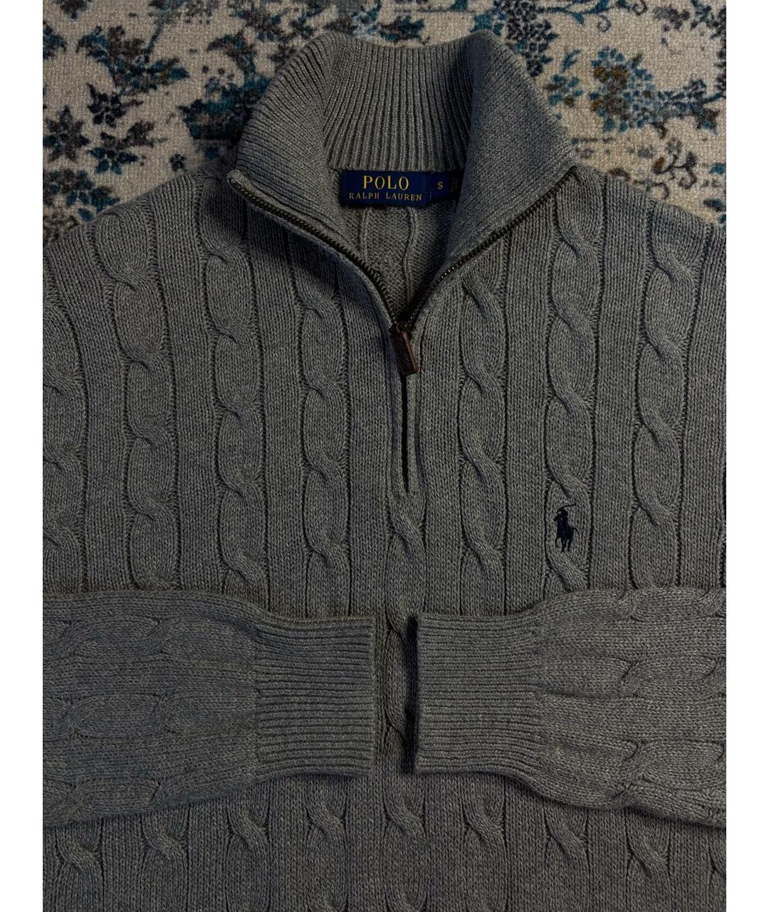 POLO RALPH LAUREN Антрацитовый хлопковый джемпер / свитер, фото 5