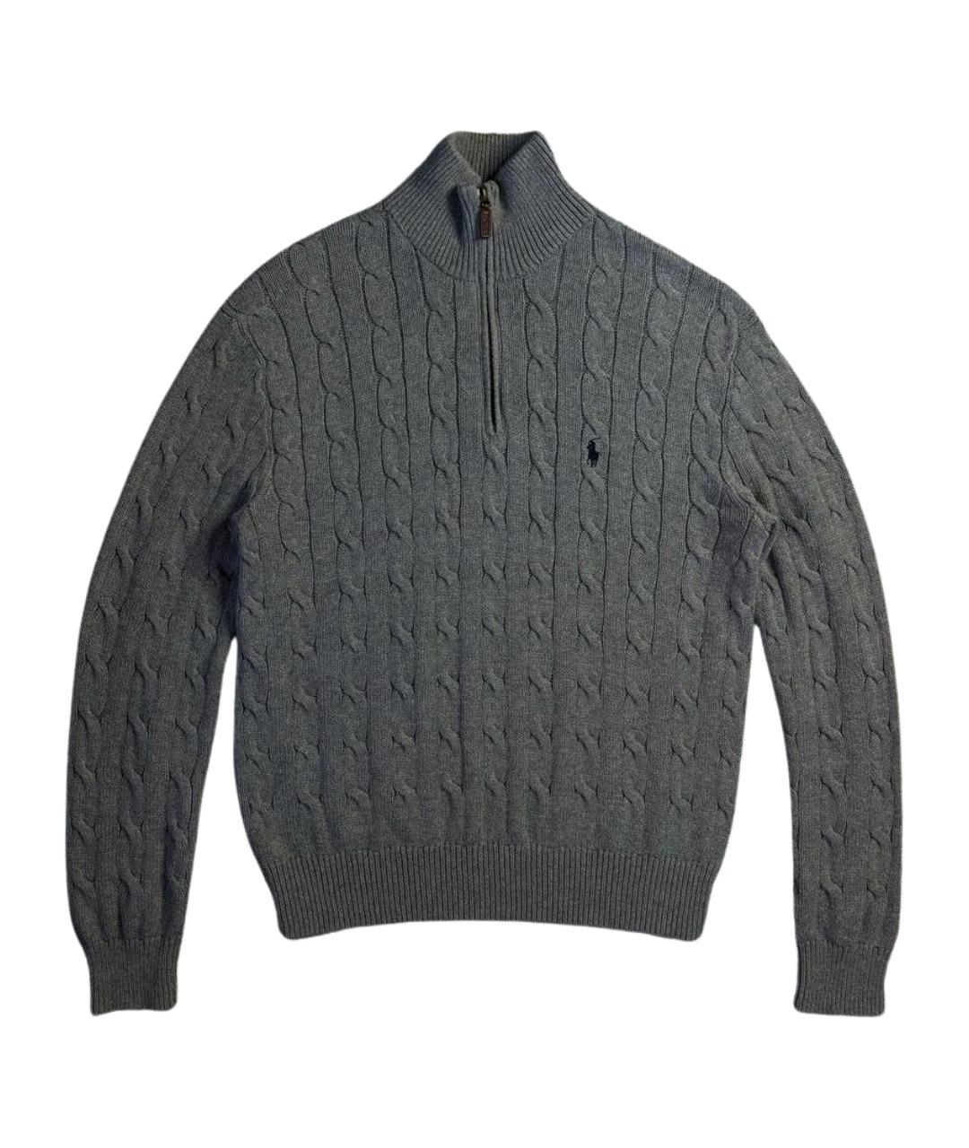 POLO RALPH LAUREN Антрацитовый хлопковый джемпер / свитер, фото 1