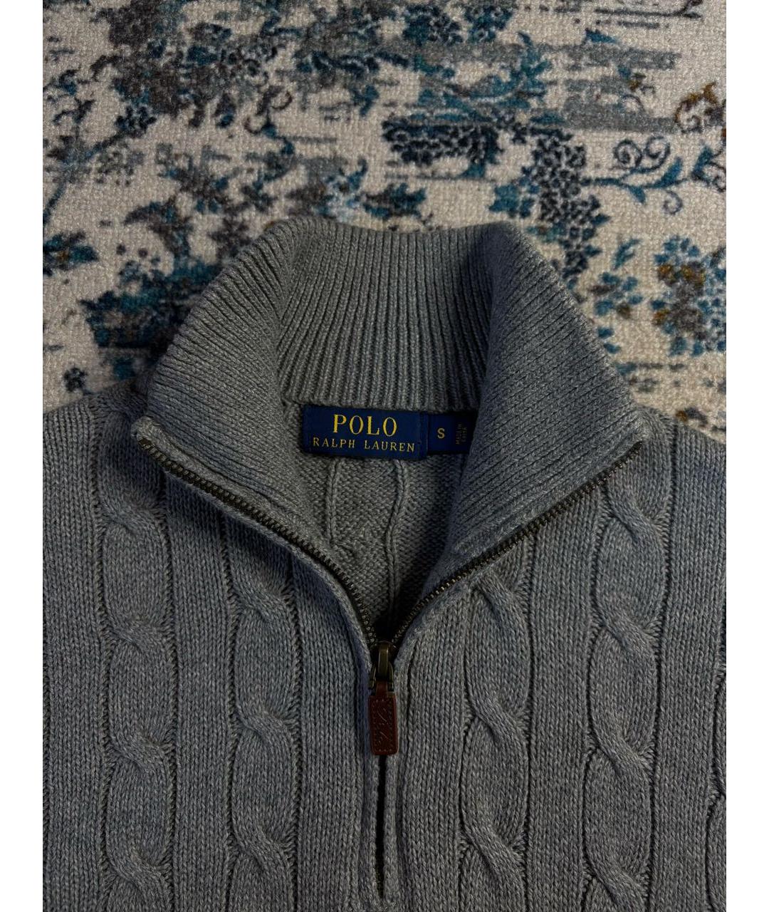 POLO RALPH LAUREN Антрацитовый хлопковый джемпер / свитер, фото 3