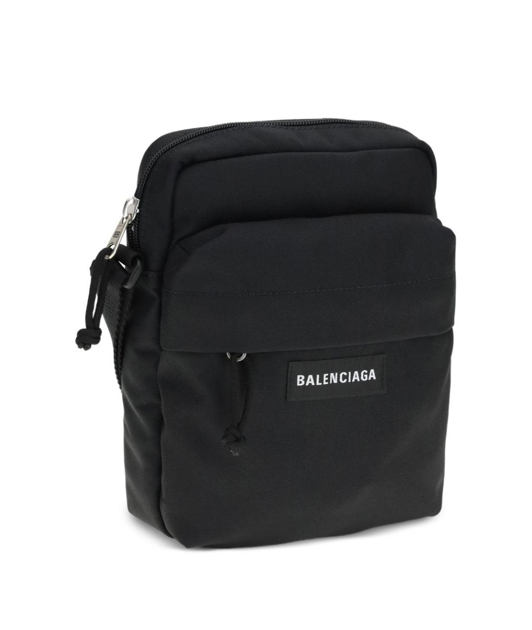 BALENCIAGA Черная синтетическая сумка на плечо, фото 4