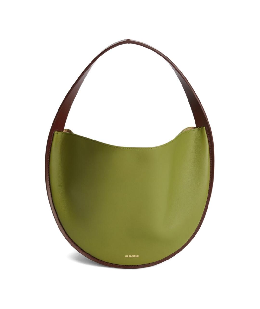 JIL SANDER Зеленая кожаная сумка через плечо, фото 1
