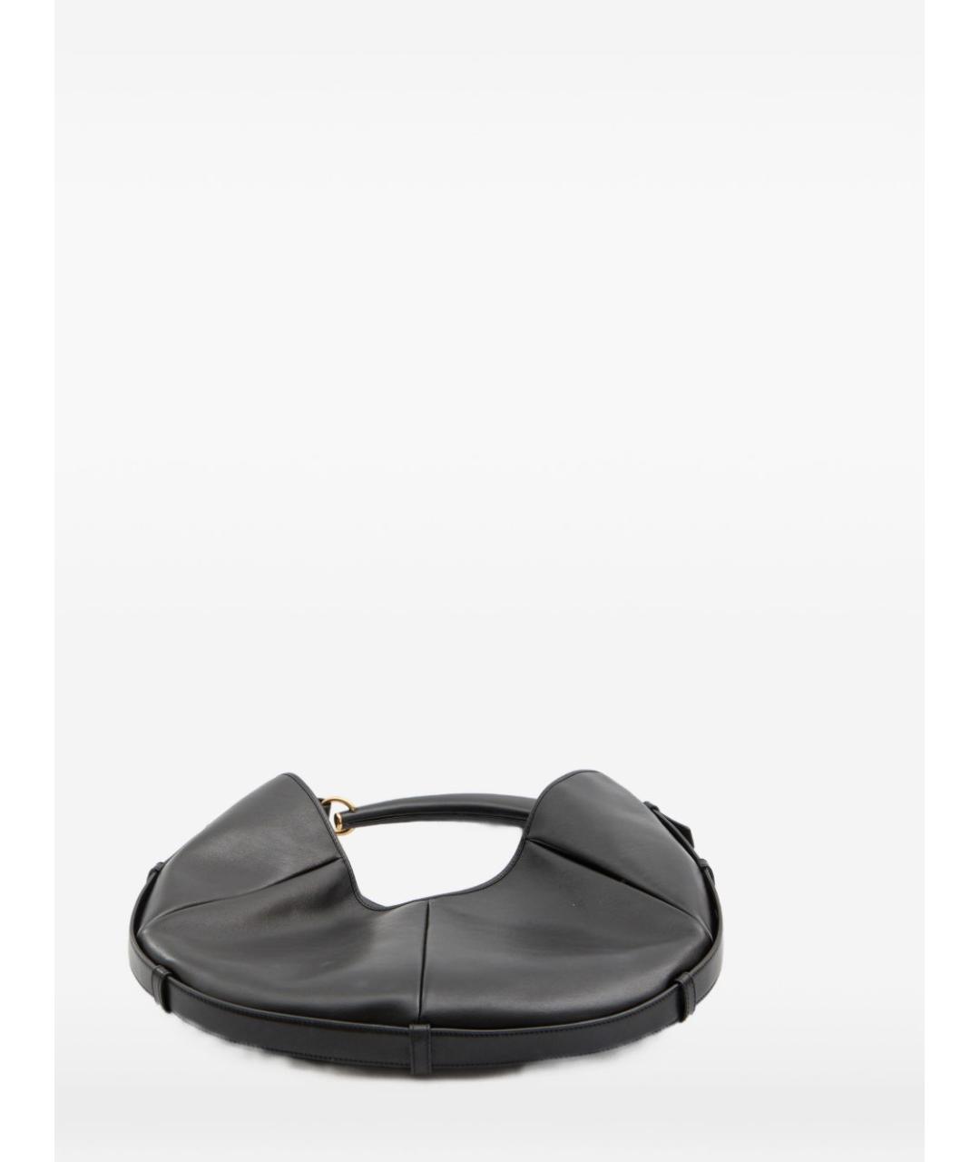 SAINT LAURENT Черная кожаная сумка через плечо, фото 3